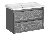 Тумба с раковиной ASB-Woodline Лорена 80 grigio (серая)