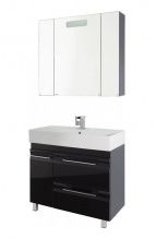 Мебель для ванной Vod-ok Мальта 90 с ящиками, черная