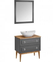 Мебель для ванной ASB-Woodline Каталина 80 серая