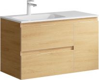 Тумба с раковиной Aqwella 5 stars Accent 90 L, дуб золотой