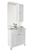 Мебель для ванной Vod-ok Белладжио 75 белая патина серебро