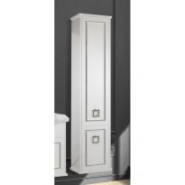 Колонка Tessoro Foster 38 подвесная, белая с патиной серебро, правая