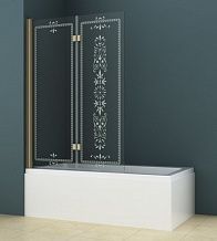 Шторки для ванны Cezares Royal-palace-V-21-120/145-CP-Cr	