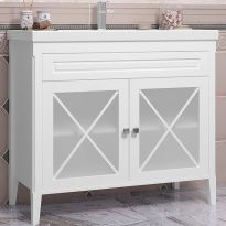 Тумба с раковиной Opadiris Палермо 100 белая матовая