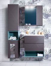 Мебель для ванной Бриклаер Кристалл 60-1 софт графит