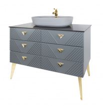 Тумба Tessoro Gala 100 (2 ящика) серая