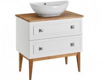 Тумба с раковиной ASB-Woodline Каталина 80 белая