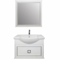 Мебель для ванной Tessoro Foster 65 подвесная белая с патиной серебро