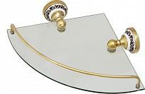 Полка стеклянная угловая Fixsen Bogema Gold FX-78503GA