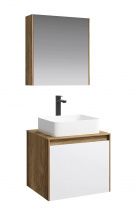 Мебель для ванной Aqwella 5 stars Mobi 60 фасад белый, корпус дуб балтийский