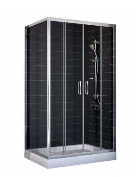Душевое ограждение Vegas Glass Z2P+ZPV 220*90 01 01 профиль белый, стекло прозрачное