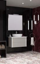 Мебель для ваннй Opadiris Рубинно 90 подвесная серая, со столешницей (One)