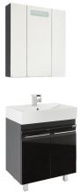 Мебель для ванной Vod-ok Мальта 70 с дверками, черная