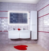 Мебель для ванной Бриклаер Вега 125 белый глянец