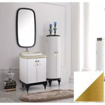 Тумба Tessoro Rivoli 100 корпус белый/цоколь с ножками золото