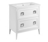 Тумба с раковиной ASB-Woodline Рома 80 Н белая