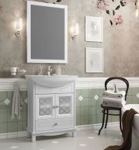 Мебель для ванной Opadiris Омега 65 белая матовая
