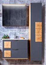 Мебель для ванной Бриклаер Форест 80 дуб золотой, с раковиной Mario 80