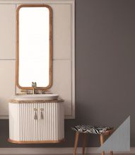 Тумба Tessoro Rivoli 80 корпус белый/цоколь серебро