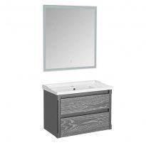 Мебель для ванной ASB-Woodline Лорена 80 grigio (серая)