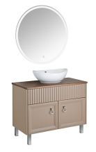 Мебель для ванной ASB-Woodline Риола 100 напольная, капучино
