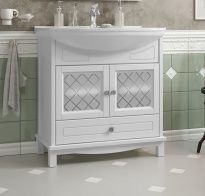 Тумба с раковиной Opadiris Омега 75 белая матовая