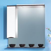 Зеркало-шкаф Бриклаер Токио 80 L венге