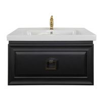 Тумба с раковиной Tessoro Adel-C 80 черная