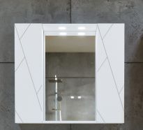 Зеркало со шкафчиком Бриклаер Кристалл 80-3 белый