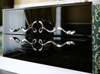Тумба с раковиной Clarberg Due amanti 120 черная ручки хром