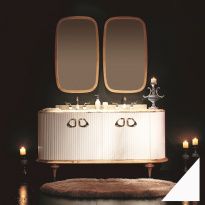 Тумба Tessoro Rivoli 180 корпус белый/цоколь с ножками белый