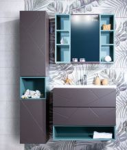 Мебель для ванной Бриклаер Кристалл 80-2 софт графит