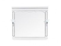 Зеркало Vod-ok Мариэль 105 белое патина серебро