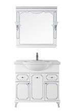 Мебель для ванной Vod-ok Мариэль 85 белая с серебром