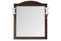 Зеркало ASB-Woodline Салерно 80 антикварный орех со светильниками