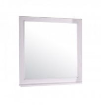 Зеркало ASB-Woodline Гранда 80 белое, патина серебро