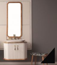 Тумба Tessoro Rivoli 80 корпус белый/цоколь черный