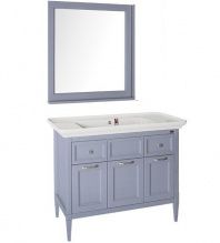 Мебель для ванной ASB-Woodline Гранда 105 grigio (серая)