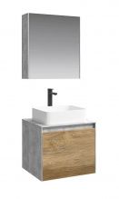 Мебель для ванной Aqwella 5 stars MobI 60 фасад дуб балтийский, корпус бетон светлый