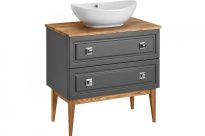 Тумба с раковиной ASB-Woodline Каталина 100 серая