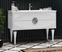 Тумба с раковиной Opadiris Ибица 120 белая, фурнитура хром