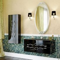 Мебель для ванной Clarberg Due amanti 120 черная ручки хром