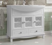 Тумба с раковиной Opadiris Омега 85 белая матовая