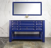 Тумба Tessoro Chester 130 синий с золотой