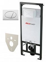 Система инсталляции для унитазов AlcaPlast Sadromodul A101/1200 4 в 1 кнопка смыва белая