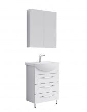 Мебель для ванной Aqwella Аллегро 65 белая напольная, 3 ящика