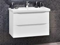 Тумба с раковиной Opadiris Элеганс 80 белая матовая