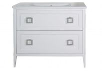 Тумба с раковиной ASB-Woodline Рома 100 Н белая