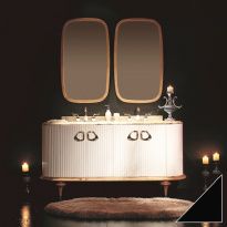 Тумба Tessoro Rivoli 180 корпус белый/цоколь с ножками черный