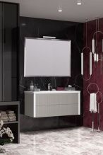 Мебель для ванной Opadiris Рубинно 120 подвесная, серая